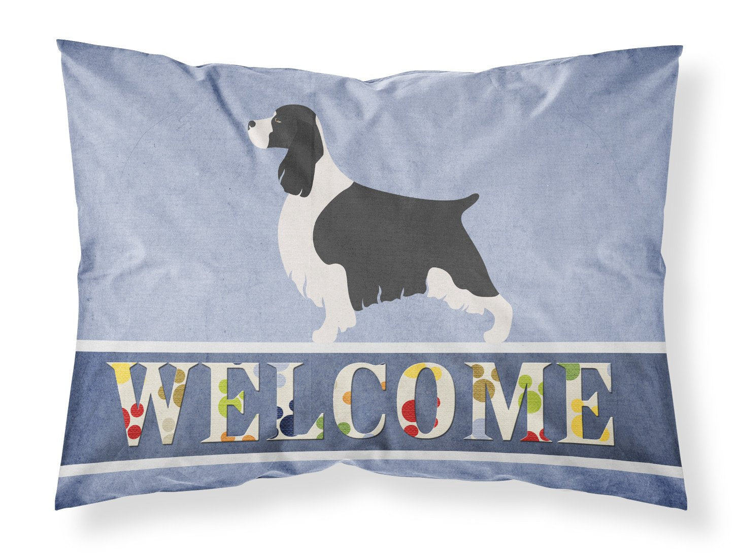 English Springer Spaniel Welcome Fabric Standard Pillowcase BB8273PILLOWCASE by Caroline's Treasures