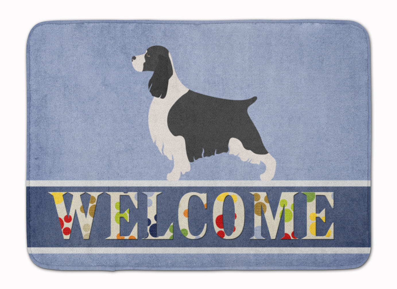 English Springer Spaniel Welcome Machine Washable Memory Foam Mat BB8273RUG - the-store.com