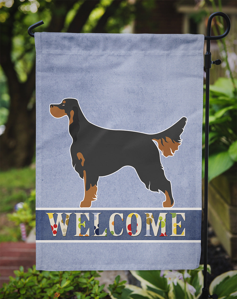 Gordon Setter Welcome Flag Garden Size BB8274GF  the-store.com.