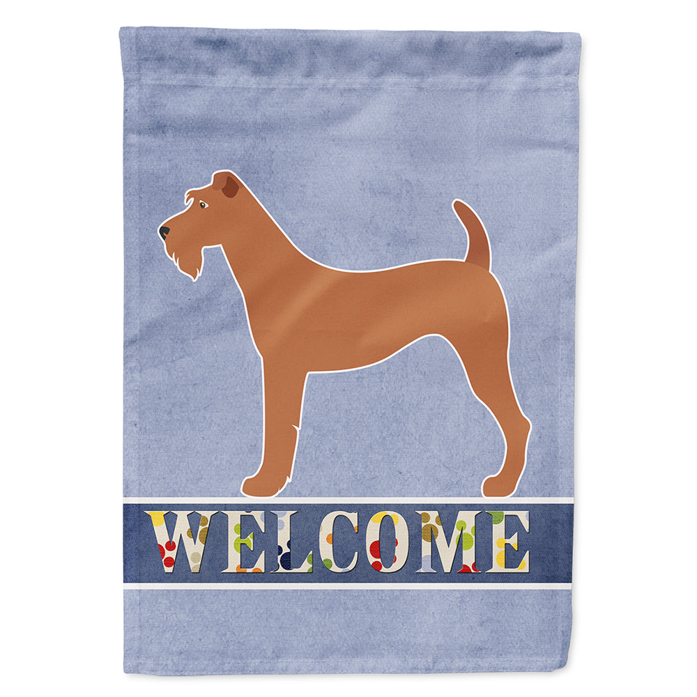 Irish Terrier Welcome Flag Canvas House Size BB8276CHF  the-store.com.