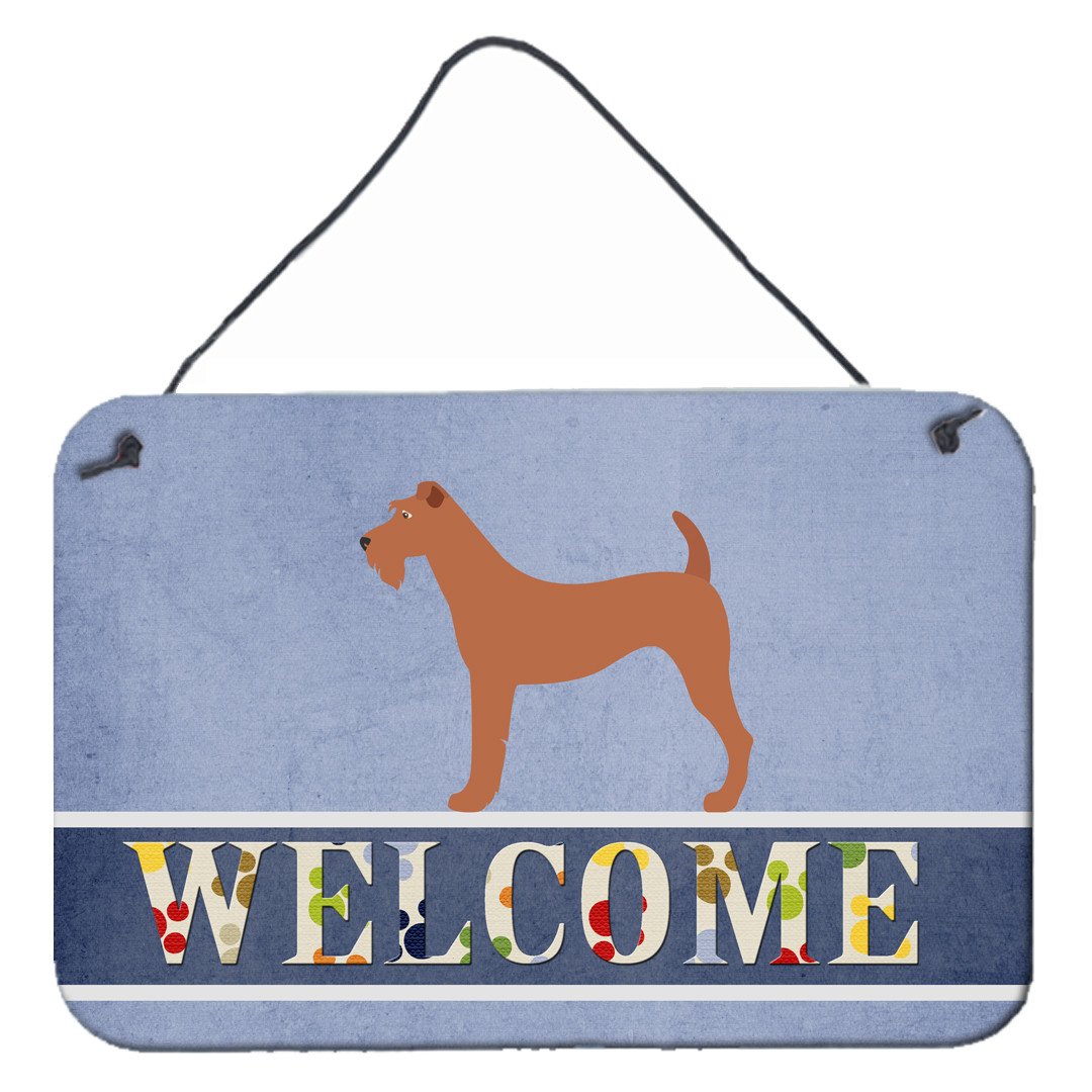 Irish Terrier Welcome Wall or Door Hanging Prints BB8276DS812 by Caroline's Treasures