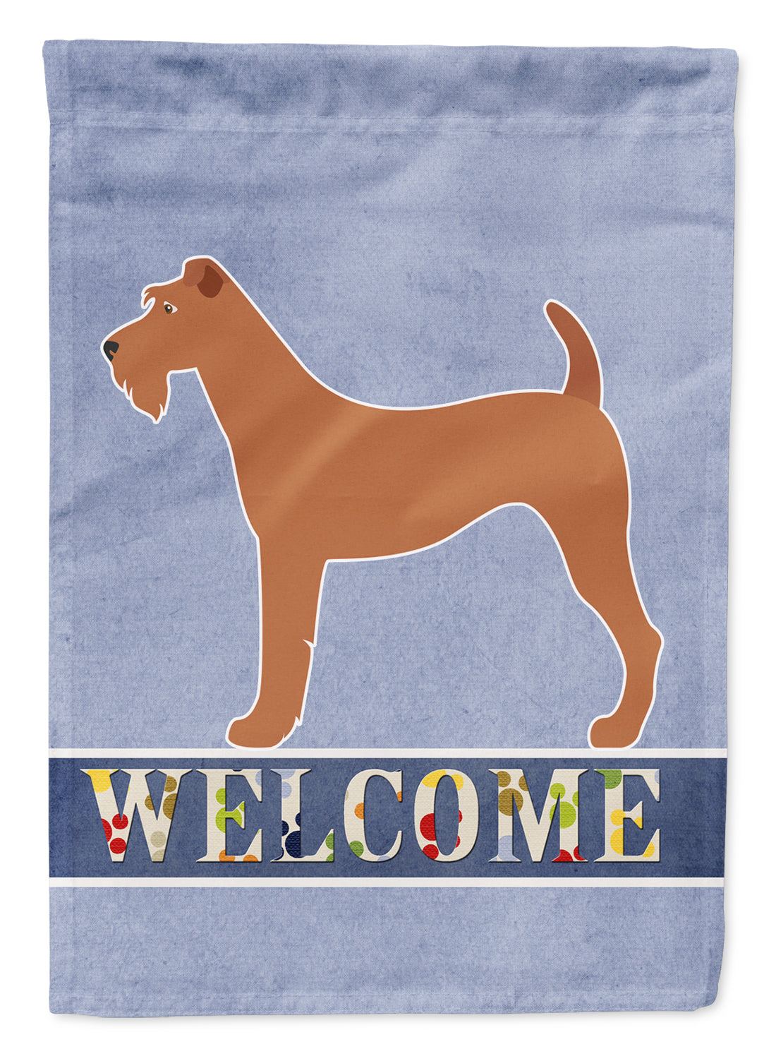 Irish Terrier Welcome Flag Garden Size BB8276GF  the-store.com.