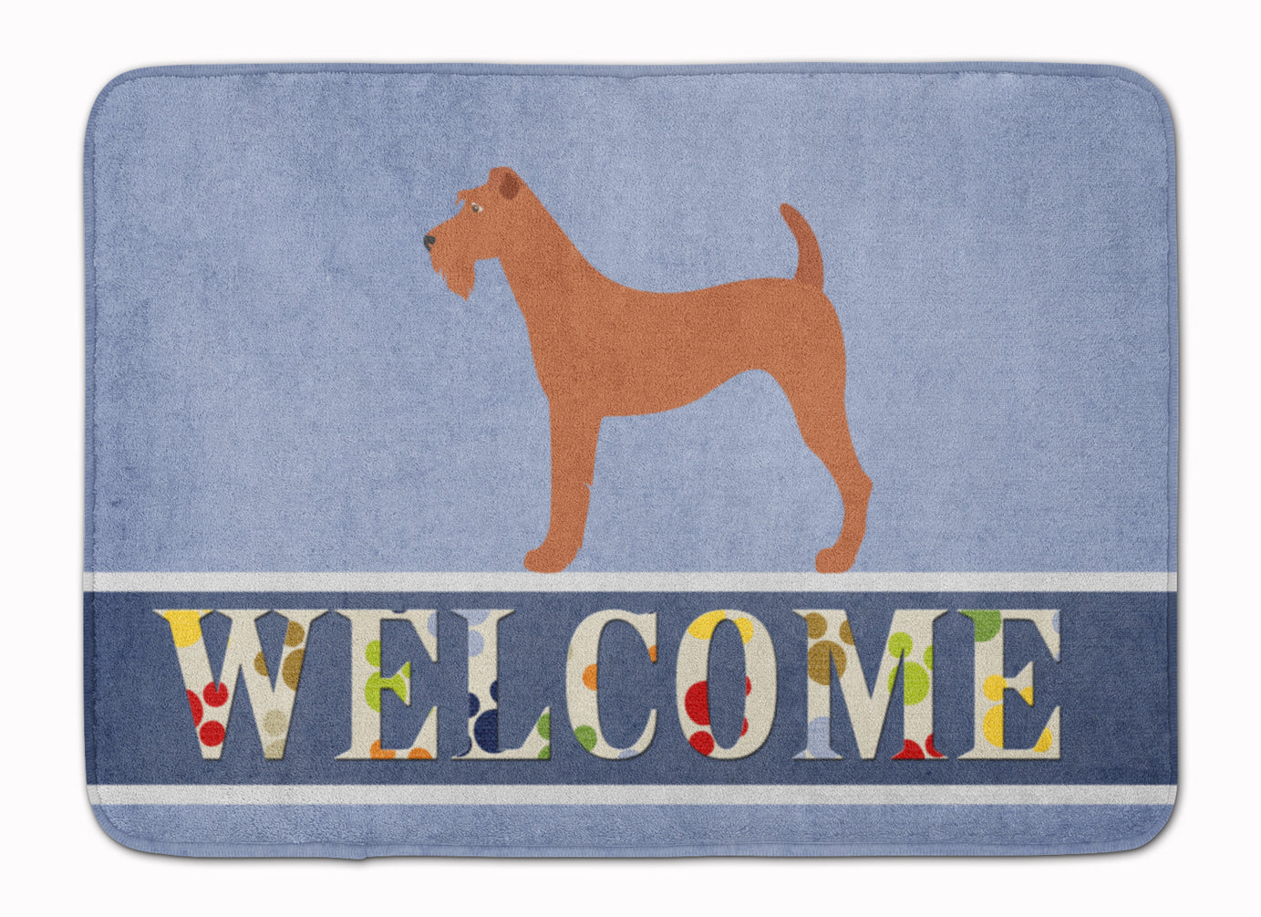 Irish Terrier Welcome Machine Washable Memory Foam Mat BB8276RUG - the-store.com