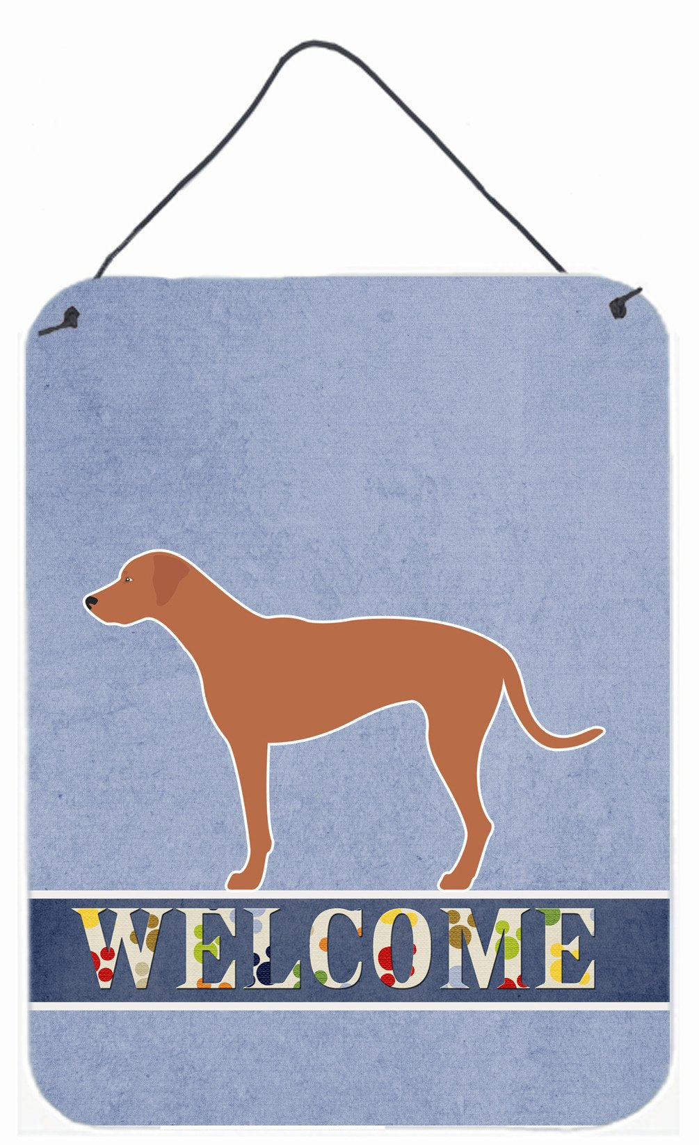 Rhodesian Ridgeback Welcome Wall or Door Hanging Prints BB8277DS1216 by Caroline&#39;s Treasures