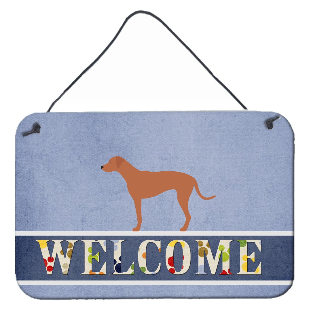 Rhodesian Ridgeback Welcome Wall or Door Hanging Prints BB8277DS812 by Caroline&#39;s Treasures