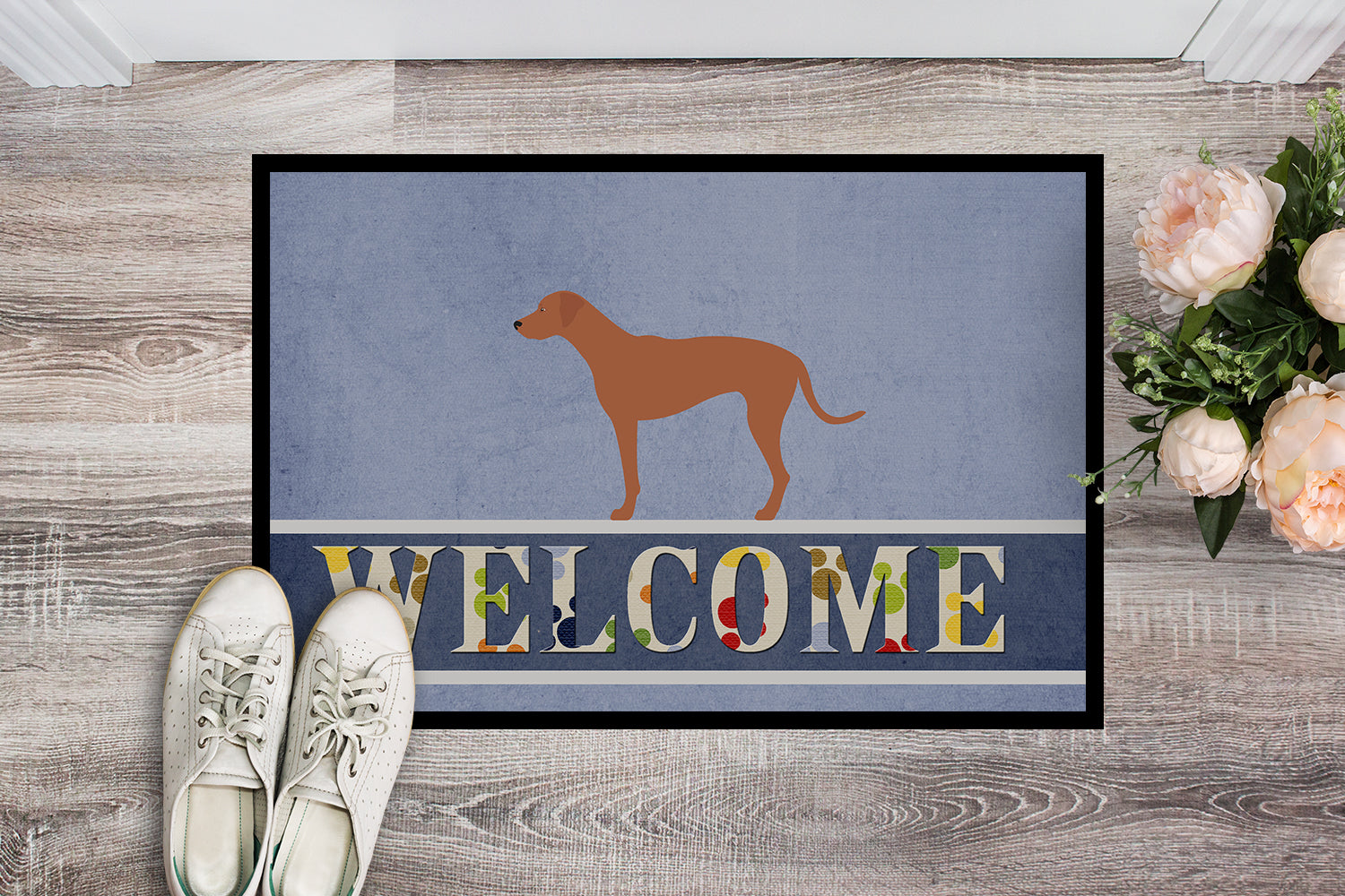 Rhodesian Ridgeback Welcome Indoor or Outdoor Mat 18x27 BB8277MAT - the-store.com