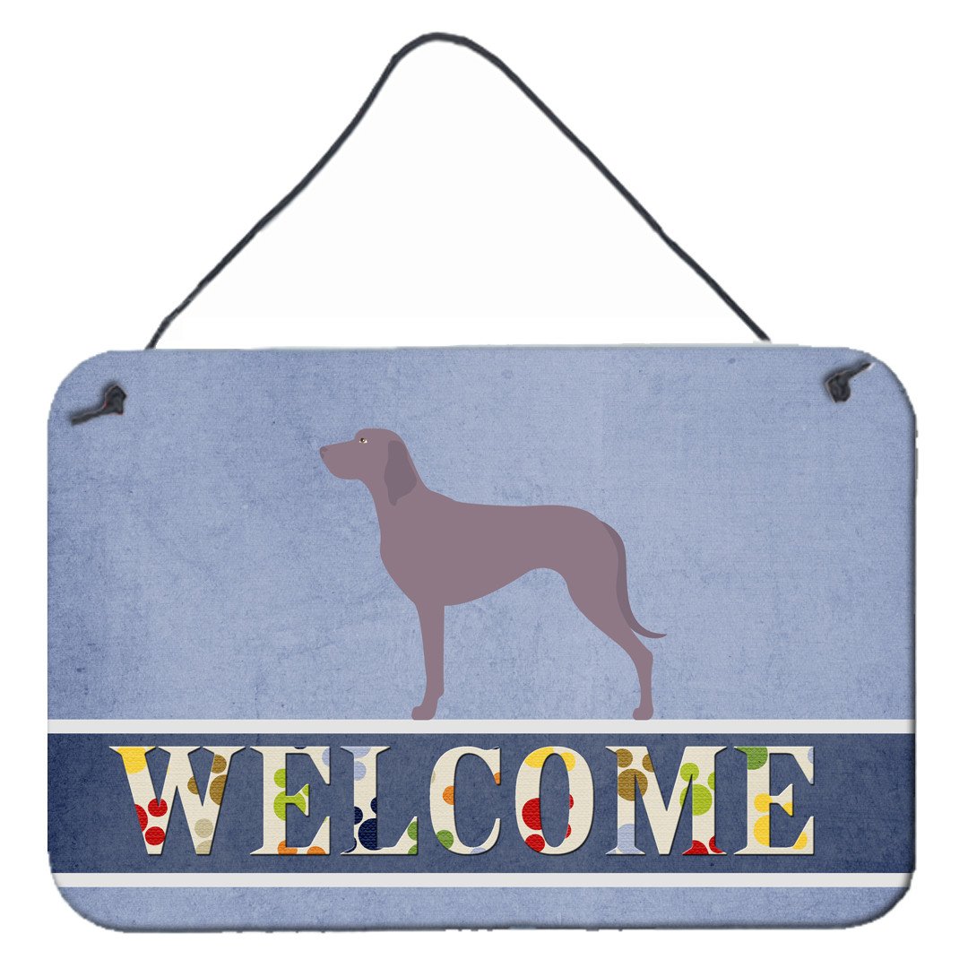 Weimaraner Welcome Wall or Door Hanging Prints BB8280DS812 by Caroline's Treasures