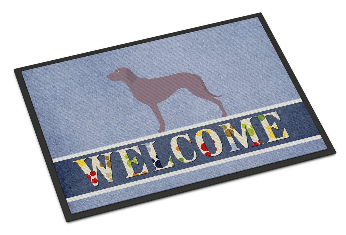 Weimaraner Welcome Indoor or Outdoor Mat 24x36 BB8280JMAT by Caroline&#39;s Treasures