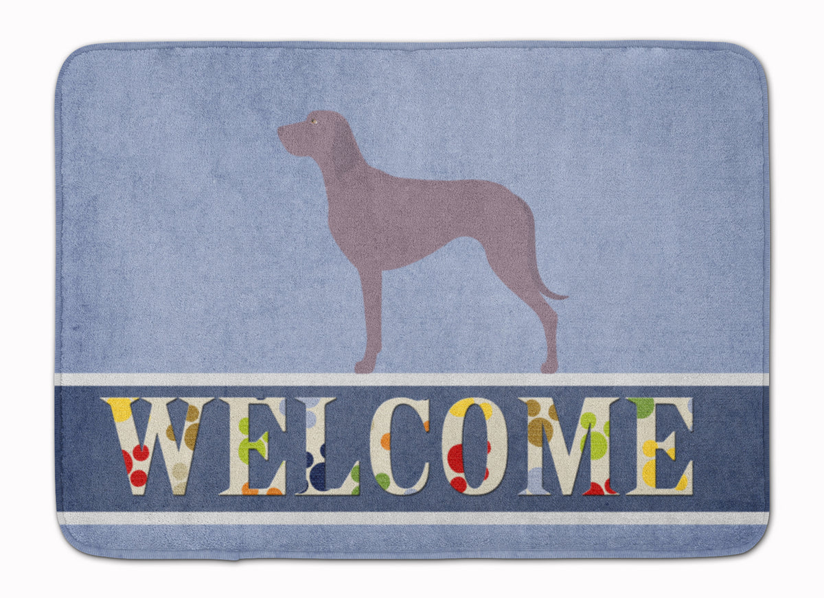 Weimaraner Welcome Machine Washable Memory Foam Mat BB8280RUG - the-store.com