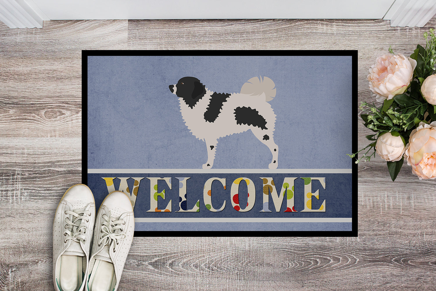 Wetterhoun Frisian Water Dog Indoor or Outdoor Mat 18x27 BB8282MAT - the-store.com