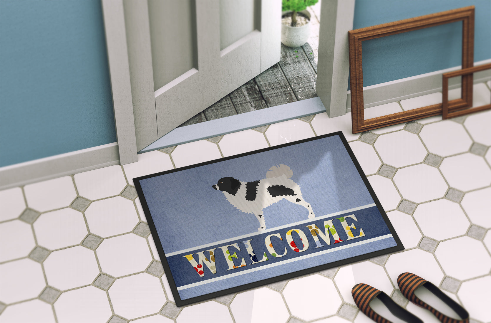 Wetterhoun Frisian Water Dog Indoor or Outdoor Mat 18x27 BB8282MAT - the-store.com