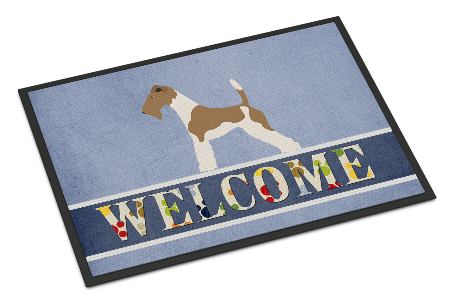 Wire Fox Terrier Welcome Indoor or Outdoor Mat 18x27 BB8284MAT - the-store.com