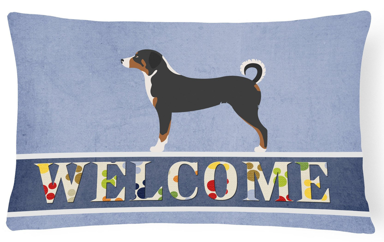 Appenzeller Sennenhund Welcome Canvas Fabric Decorative Pillow BB8288PW1216 by Caroline's Treasures