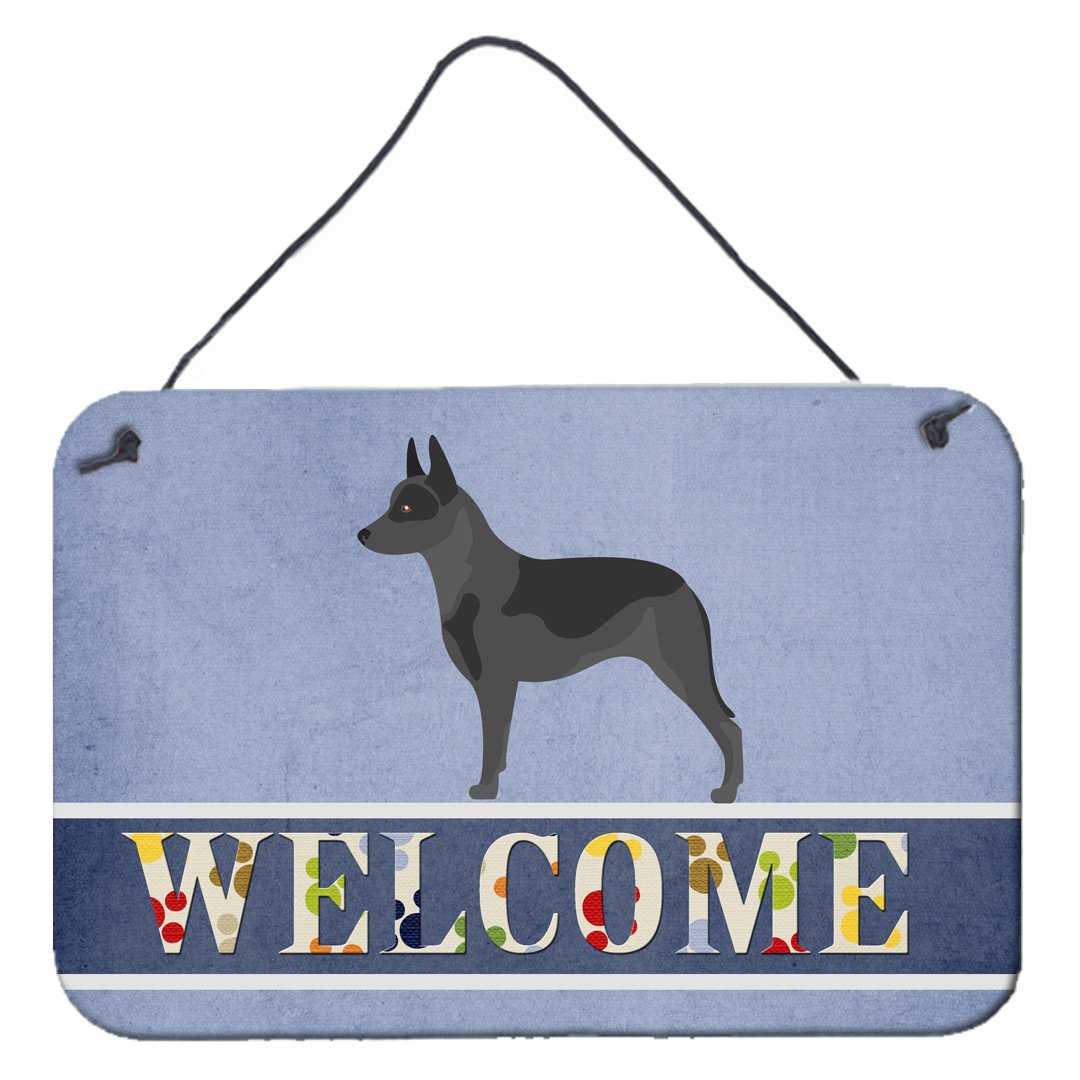 Australian Cattle Dog Welcome Wall or Door Hanging Prints BB8289DS812 by Caroline's Treasures