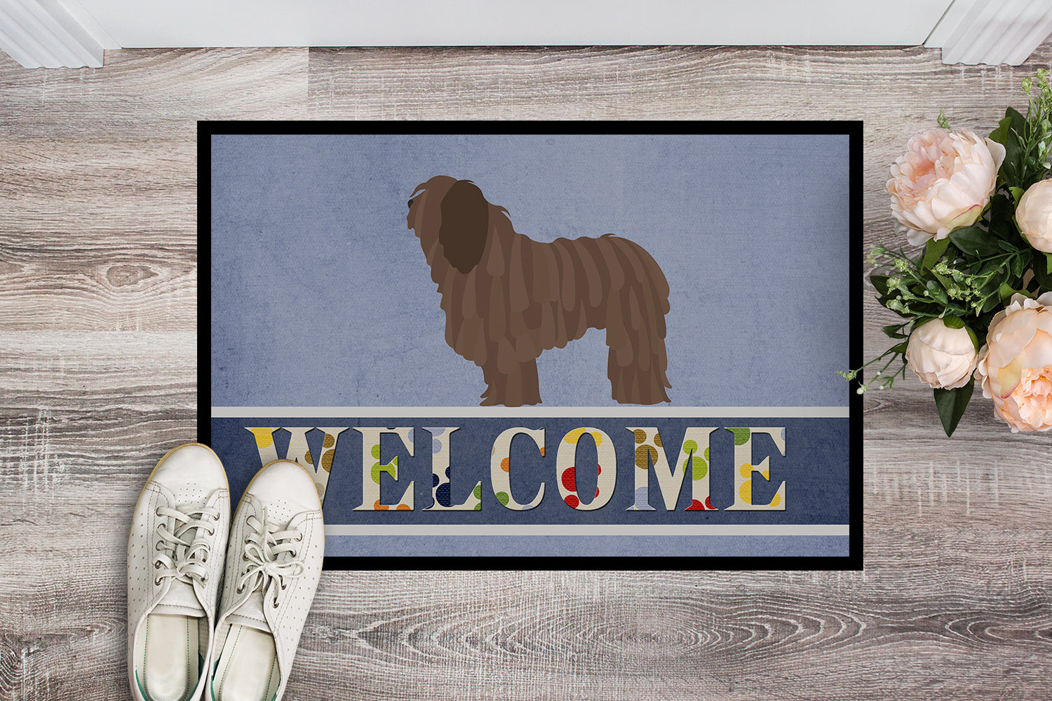 Bergamasco Shepherd Welcome Indoor or Outdoor Mat 18x27 BB8291MAT - the-store.com