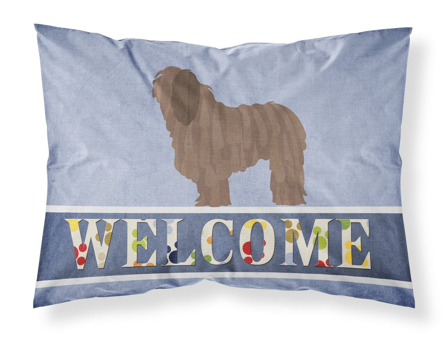 Bergamasco Shepherd Welcome Fabric Standard Pillowcase BB8291PILLOWCASE by Caroline's Treasures