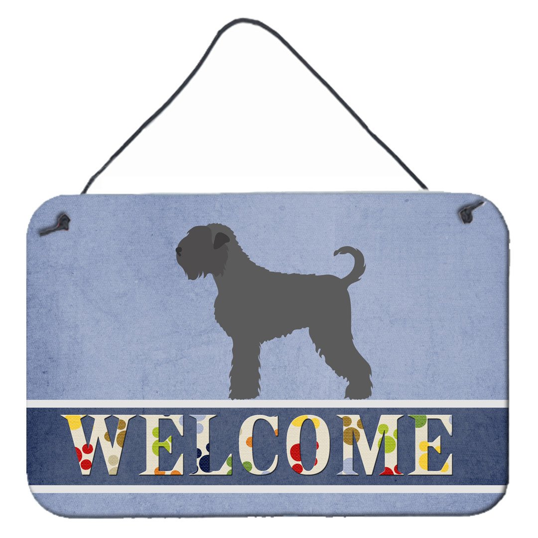 Black Russian Terrier Welcome Wall or Door Hanging Prints BB8293DS812 by Caroline's Treasures