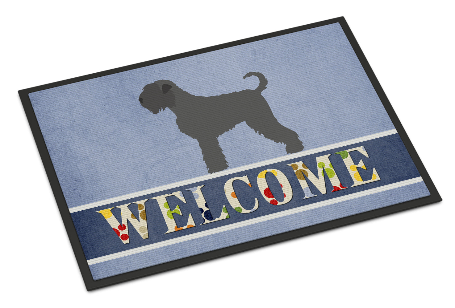 Black Russian Terrier Welcome Indoor or Outdoor Mat 18x27 BB8293MAT - the-store.com