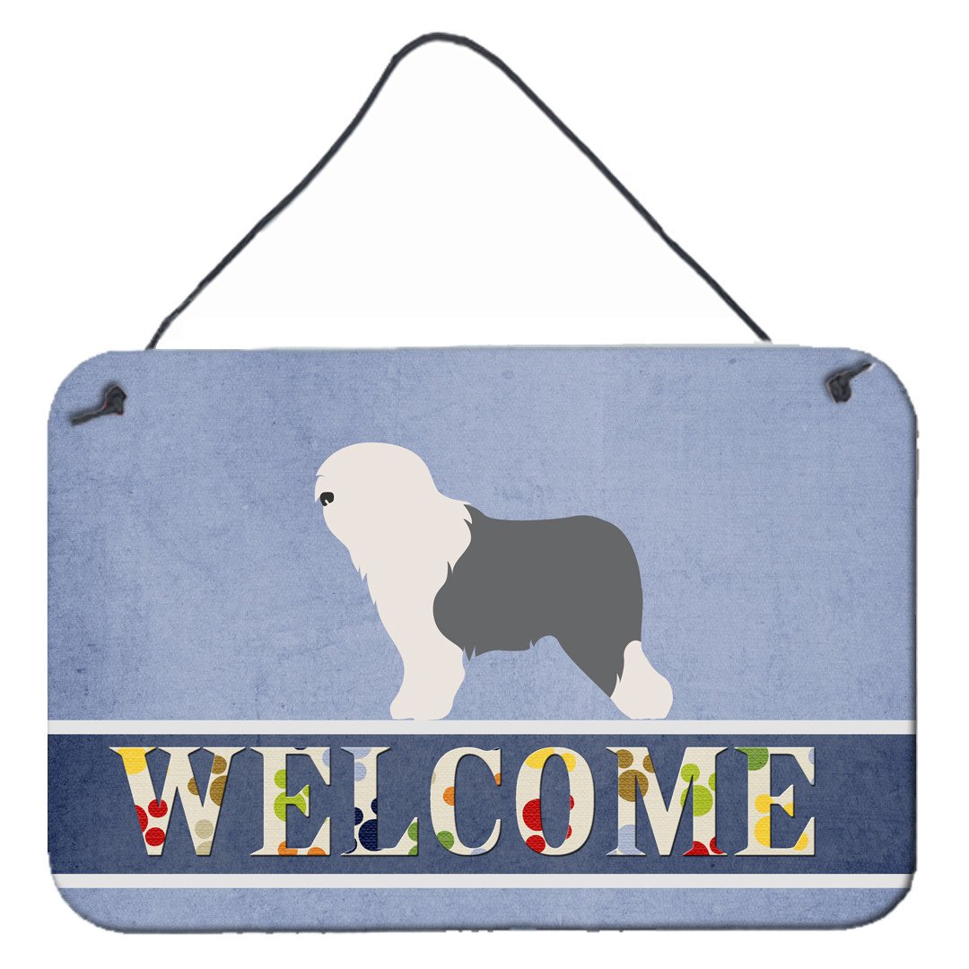 Old English Sheepdog Bobtail Wall or Door Hanging Prints BB8294DS812 by Caroline's Treasures