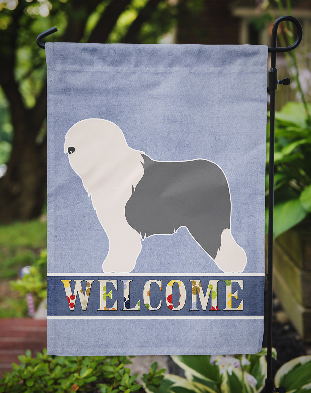 Old English Sheepdog Bobtail Flag Garden Size BB8294GF  the-store.com.