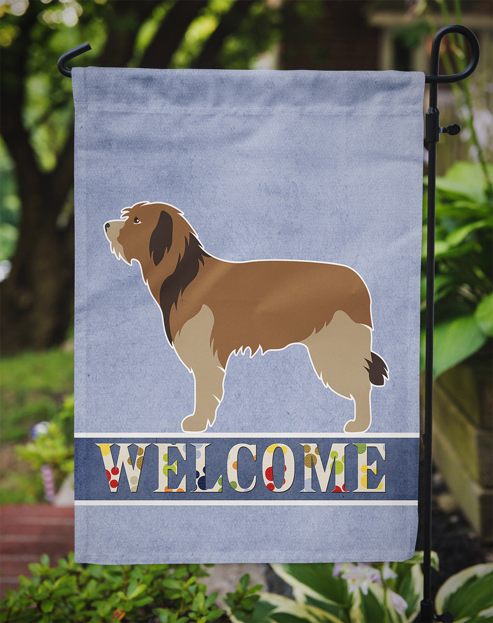 Catalan Sheepdog Welcome Flag Garden Size BB8295GF  the-store.com.