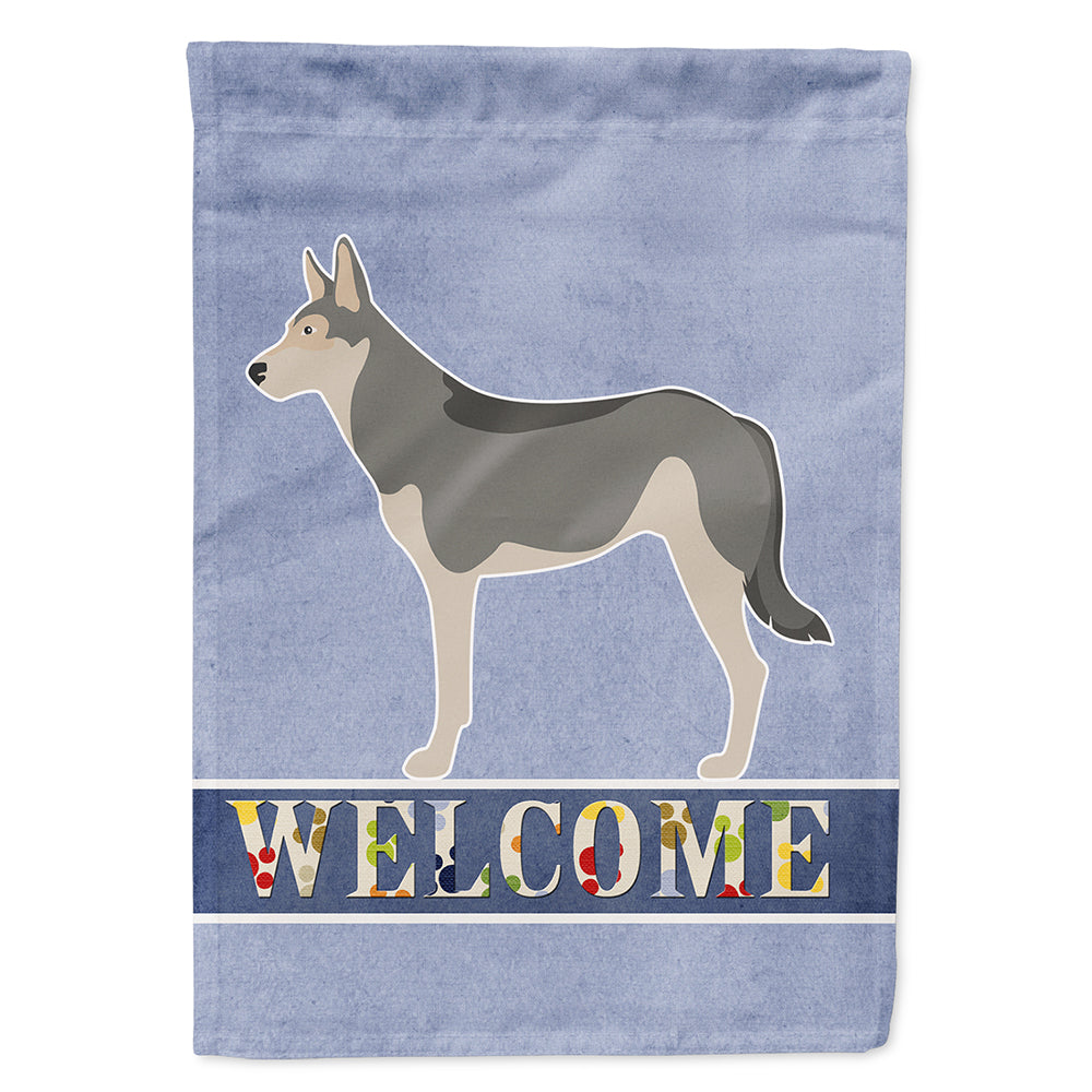 Saarloos Wolfdog Welcome Flag Canvas House Size BB8296CHF  the-store.com.