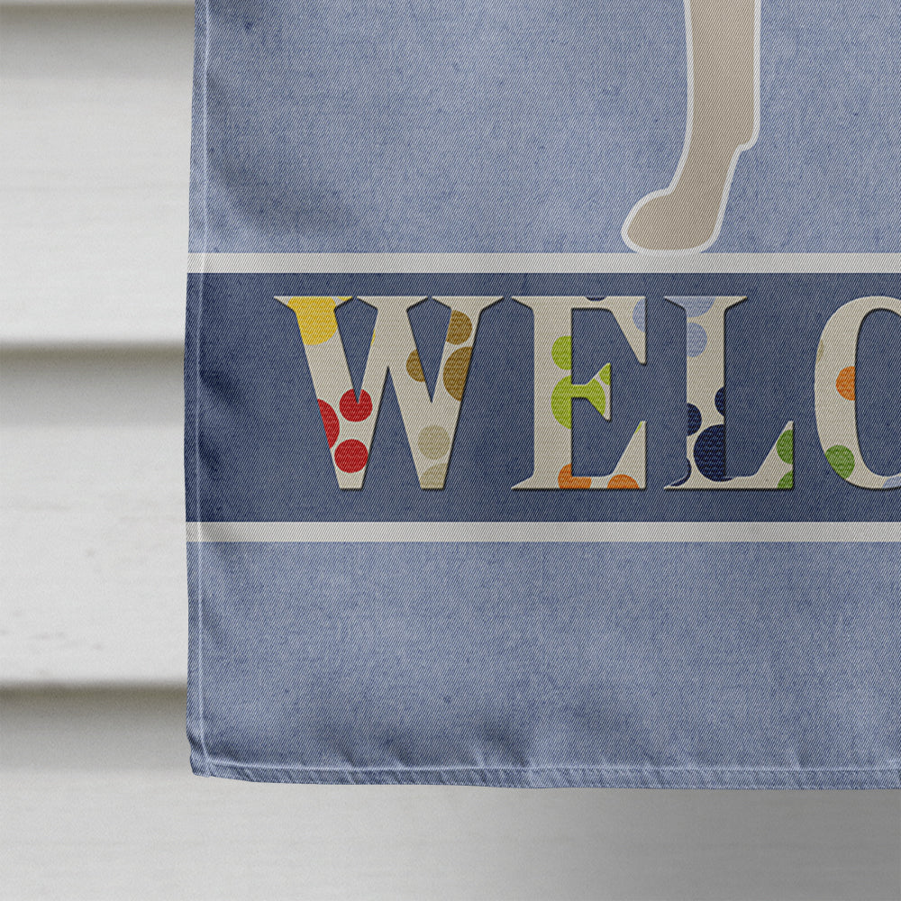 Saarloos Wolfdog Welcome Flag Canvas House Size BB8296CHF  the-store.com.