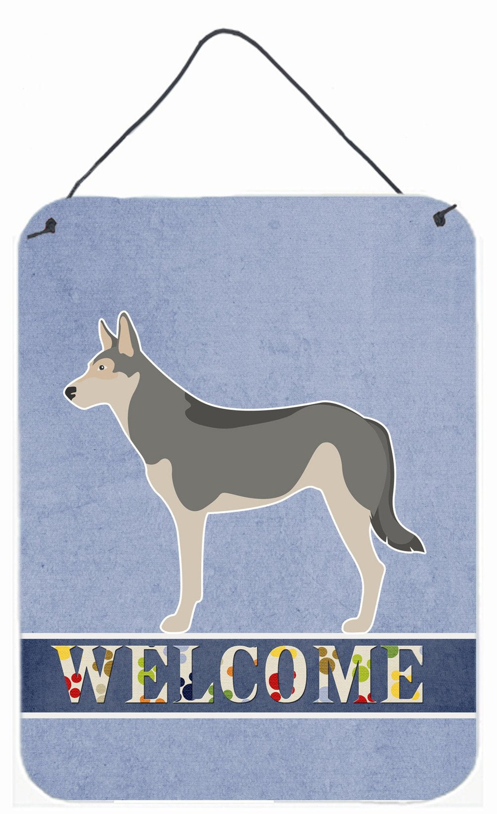 Saarloos Wolfdog Welcome Wall or Door Hanging Prints BB8296DS1216 by Caroline's Treasures