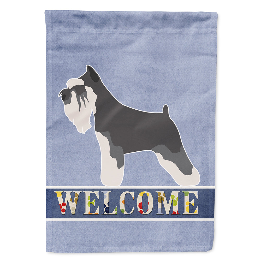 Miniature Schnauzer Welcome Flag Canvas House Size BB8298CHF  the-store.com.