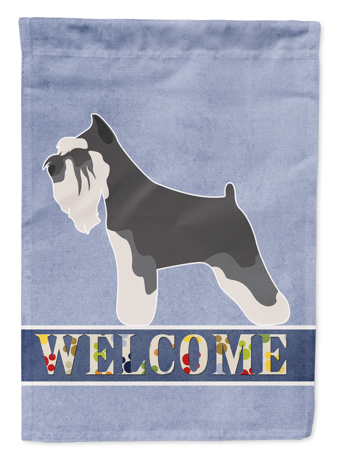 Miniature Schnauzer Welcome Flag Garden Size BB8298GF  the-store.com.