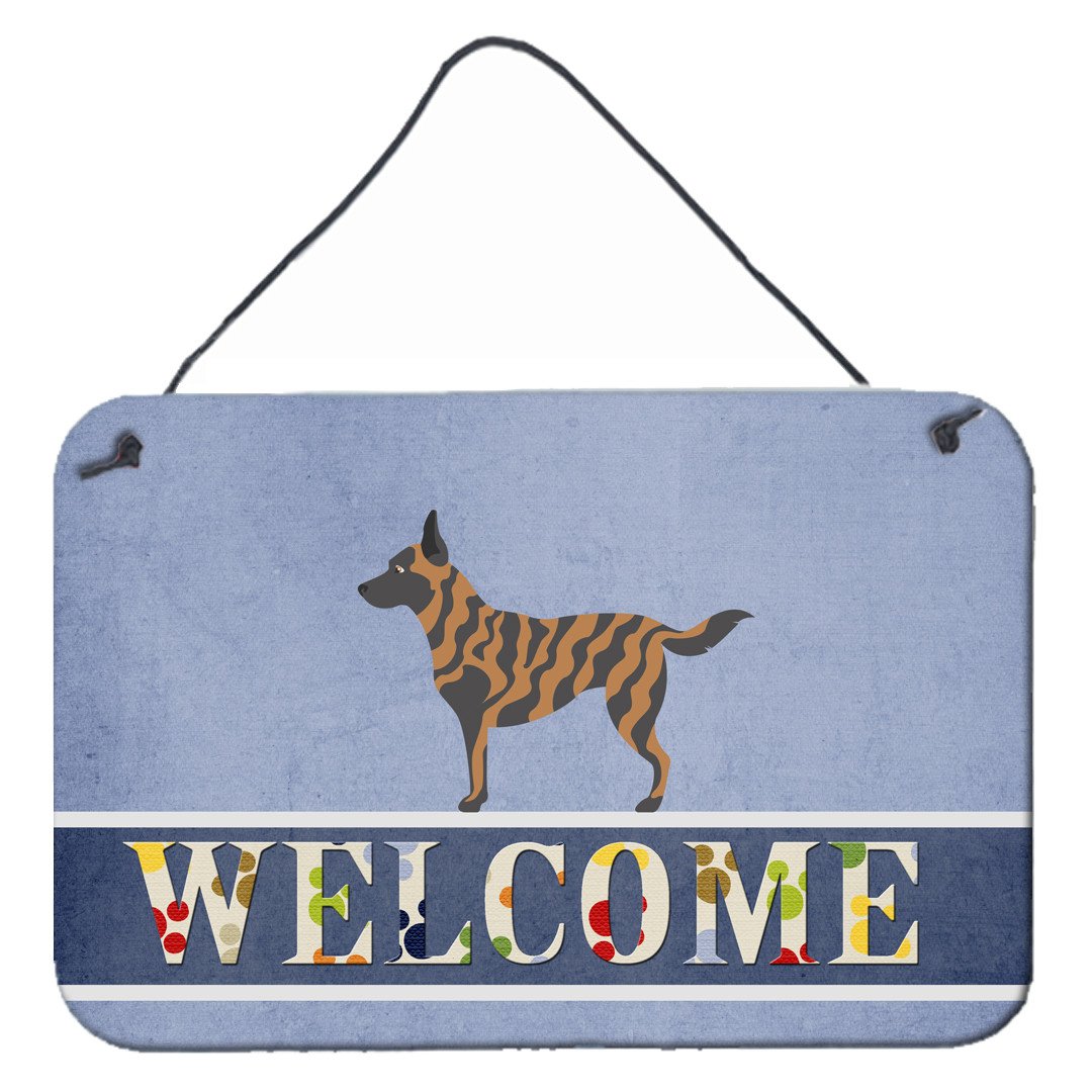 Dutch Shepherd Welcome Wall or Door Hanging Prints BB8300DS812 by Caroline's Treasures