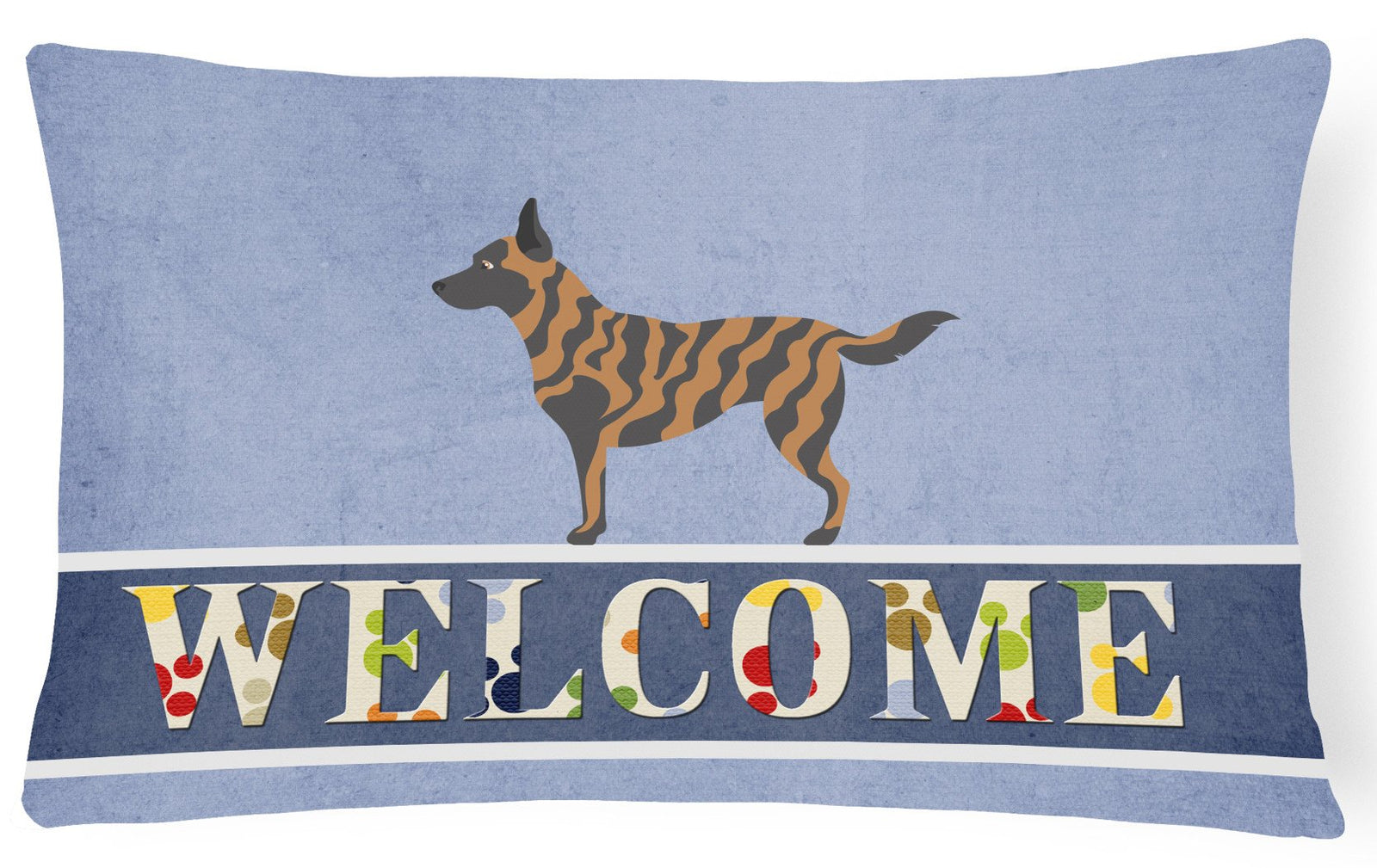 Dutch Shepherd Welcome Canvas Fabric Decorative Pillow BB8300PW1216 by Caroline's Treasures