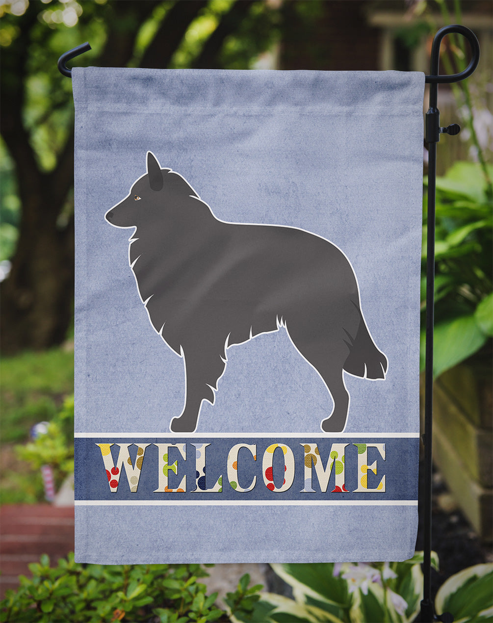 Groenendael Belgian Shepherd Flag Garden Size BB8301GF  the-store.com.