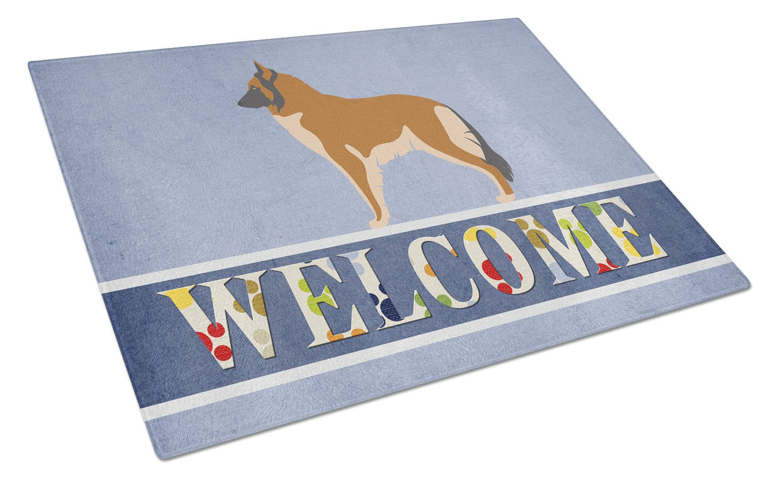 Belgian Tervuren Welcome Glass Cutting Board Large BB8303LCB by Caroline's Treasures