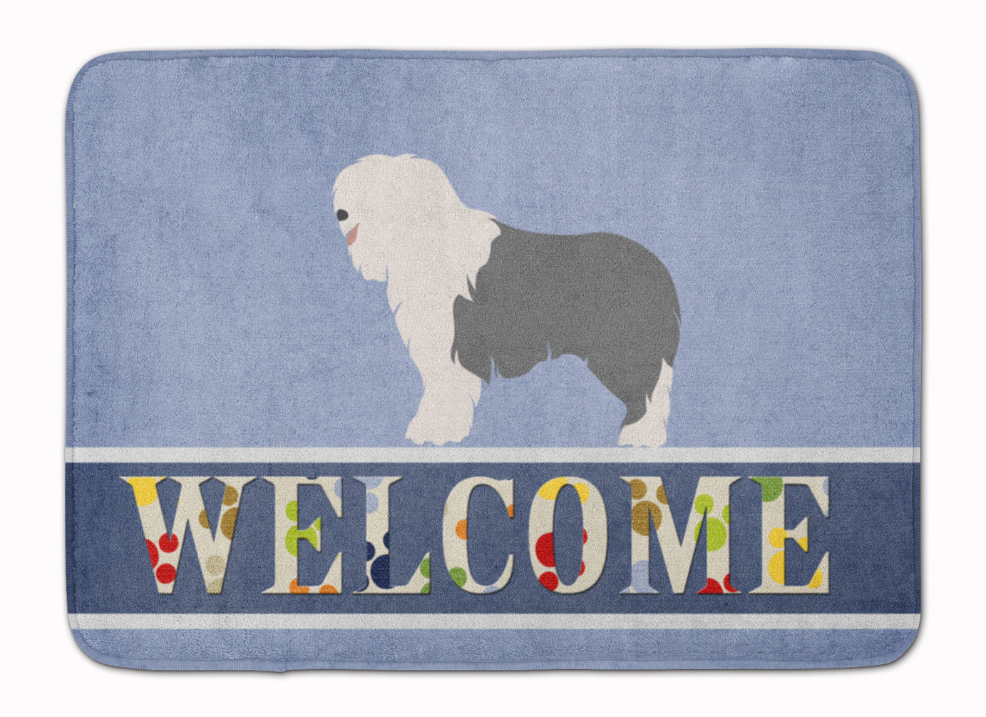 Old English Sheepdog Welcome Machine Washable Memory Foam Mat BB8304RUG - the-store.com