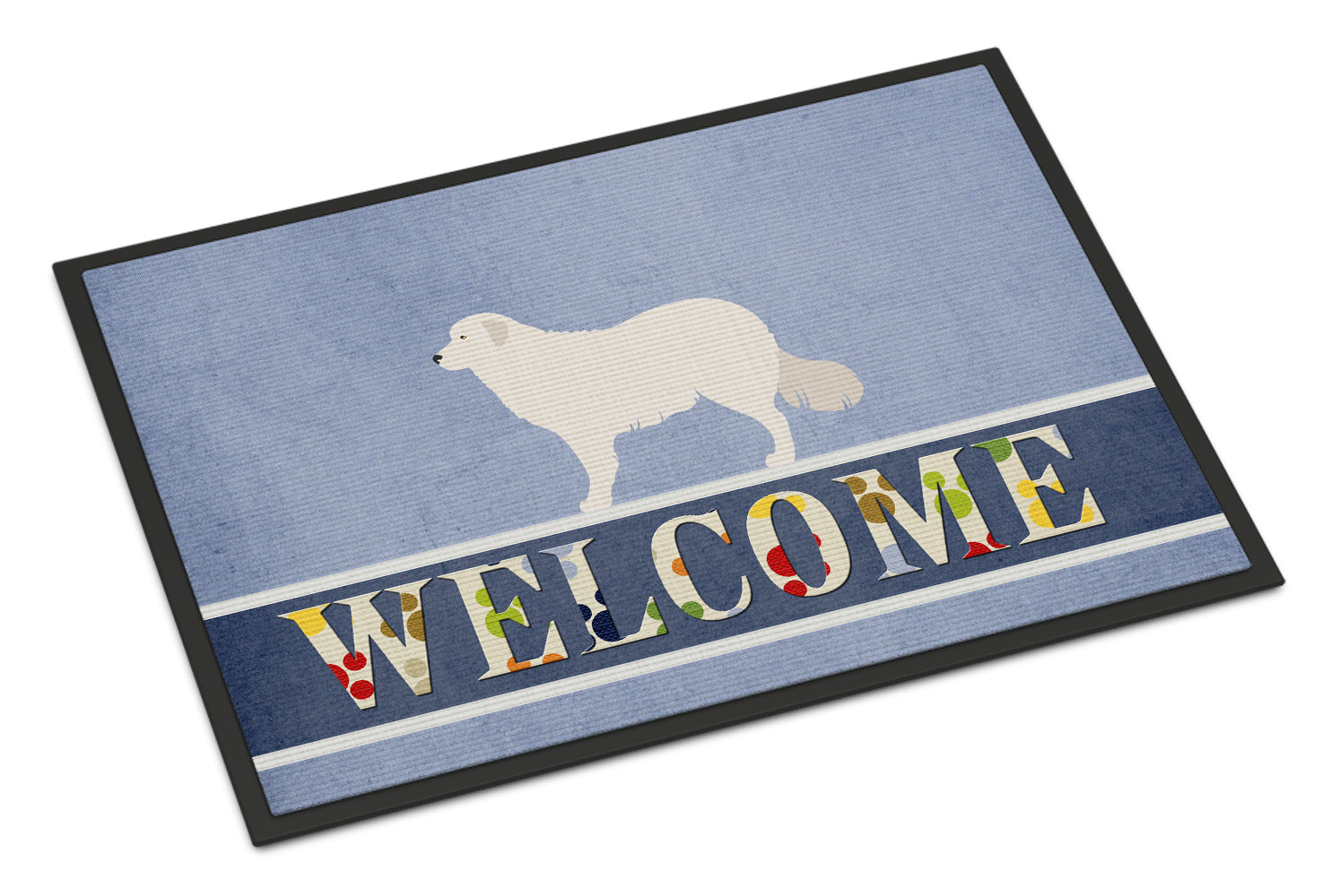 Kuvasz Welcome Indoor or Outdoor Mat 18x27 BB8305MAT - the-store.com