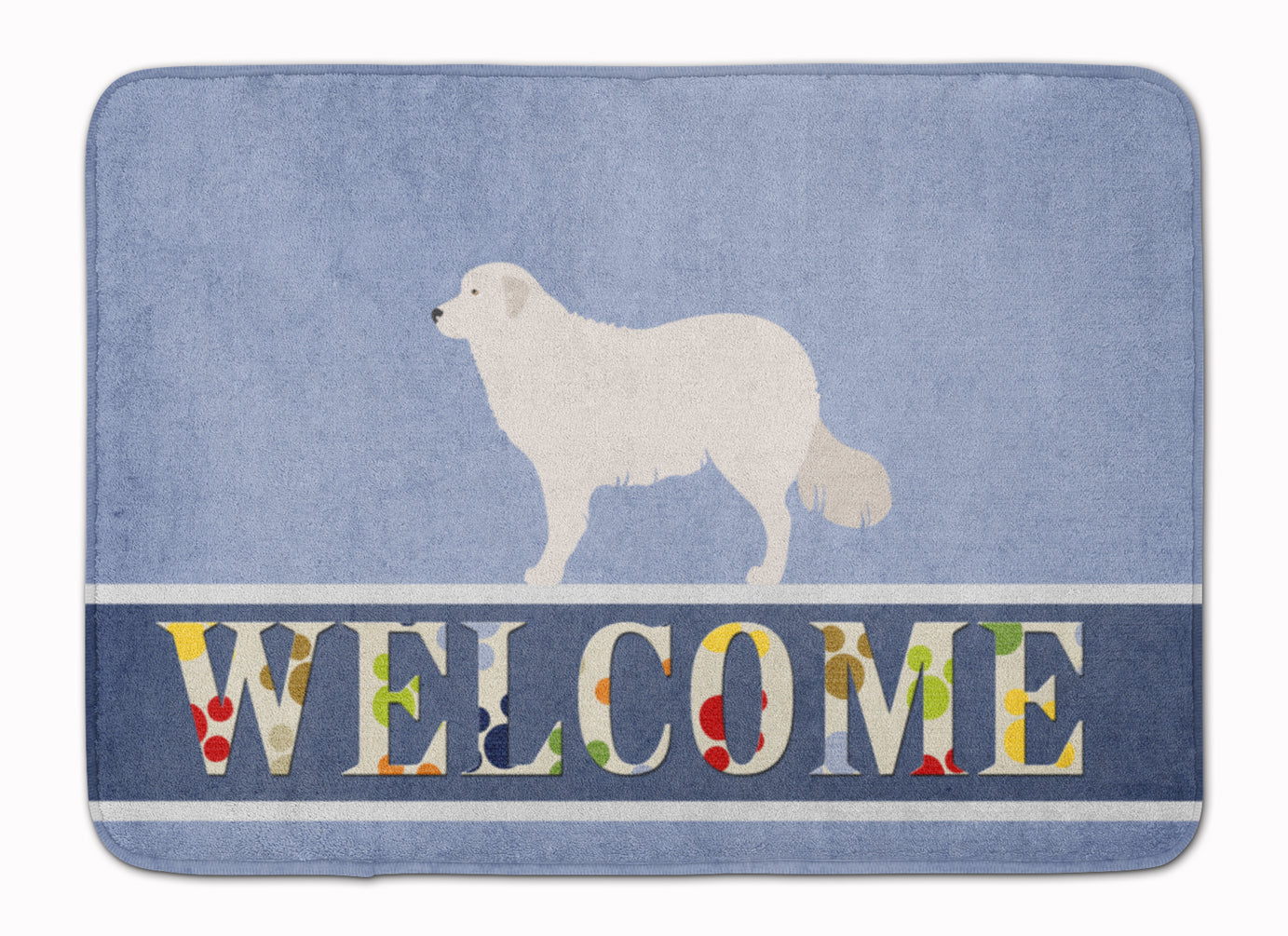 Kuvasz Welcome Machine Washable Memory Foam Mat BB8305RUG - the-store.com