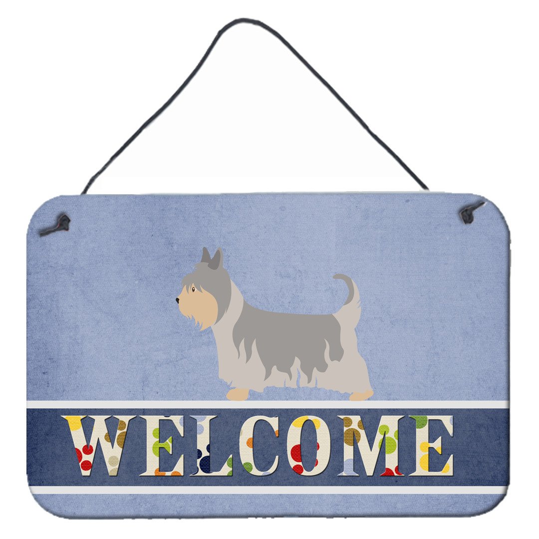 Australian Silky Terrier Welcome Wall or Door Hanging Prints BB8307DS812 by Caroline's Treasures