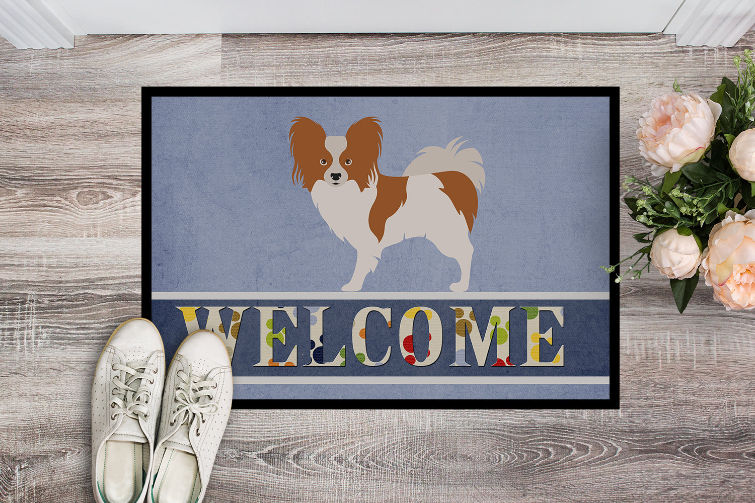 Papillon Welcome Indoor or Outdoor Mat 18x27 BB8310MAT - the-store.com