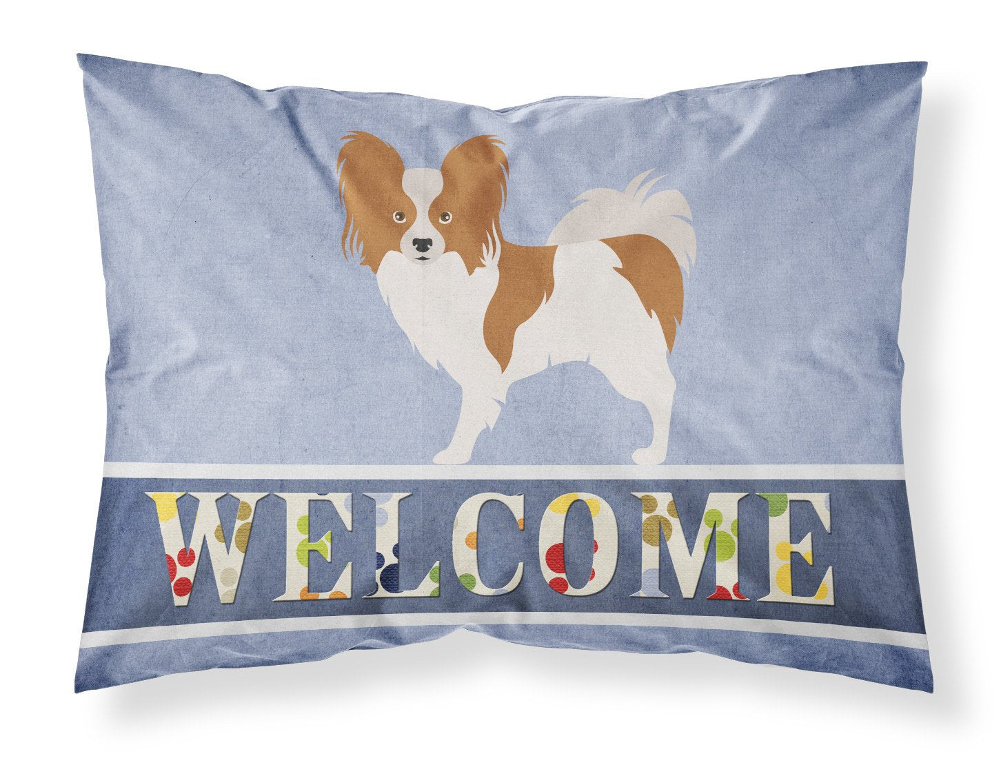 Papillon Welcome Fabric Standard Pillowcase BB8310PILLOWCASE by Caroline's Treasures