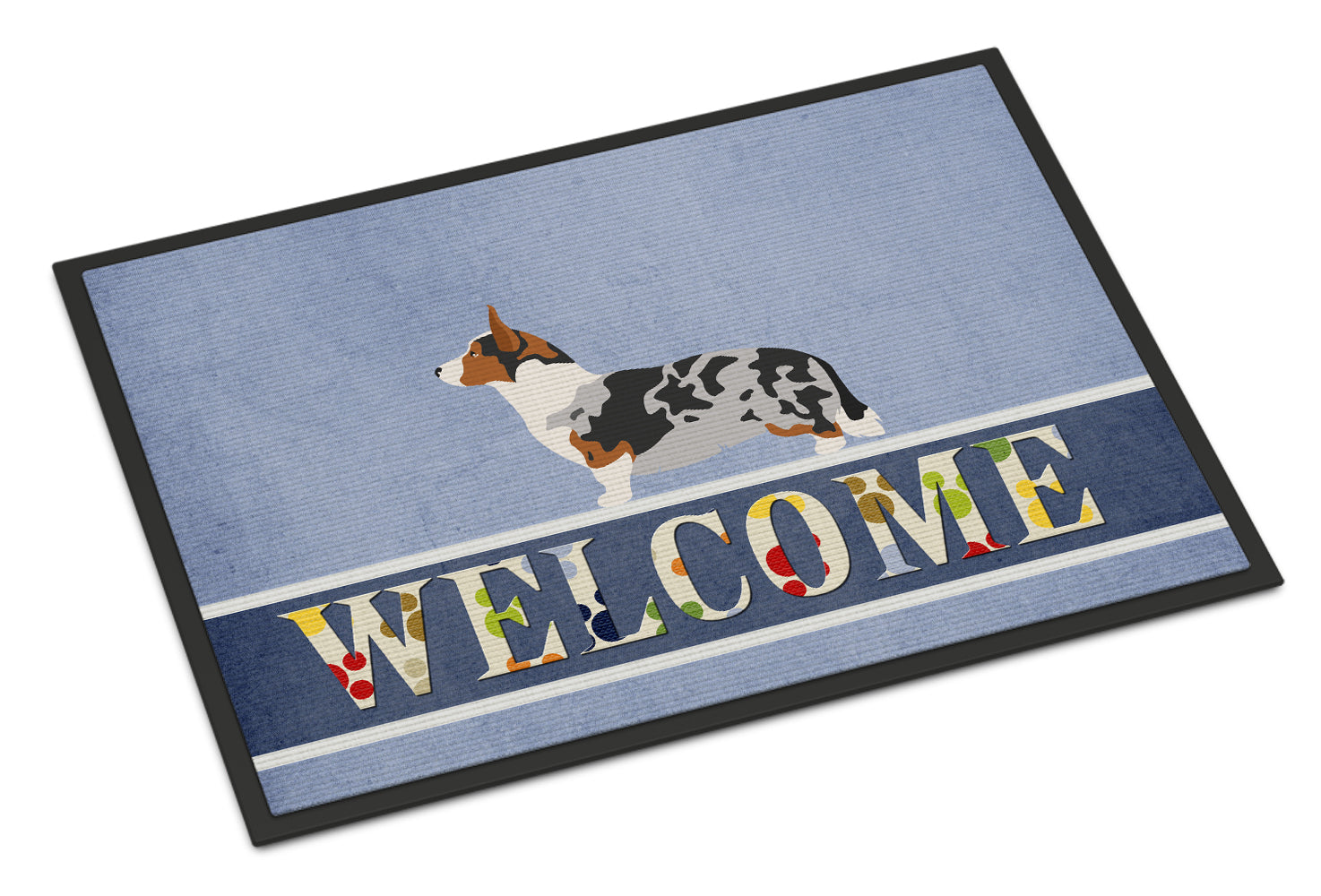 Welsh Corgi Cardigan Welcome Indoor or Outdoor Mat 18x27 BB8313MAT - the-store.com