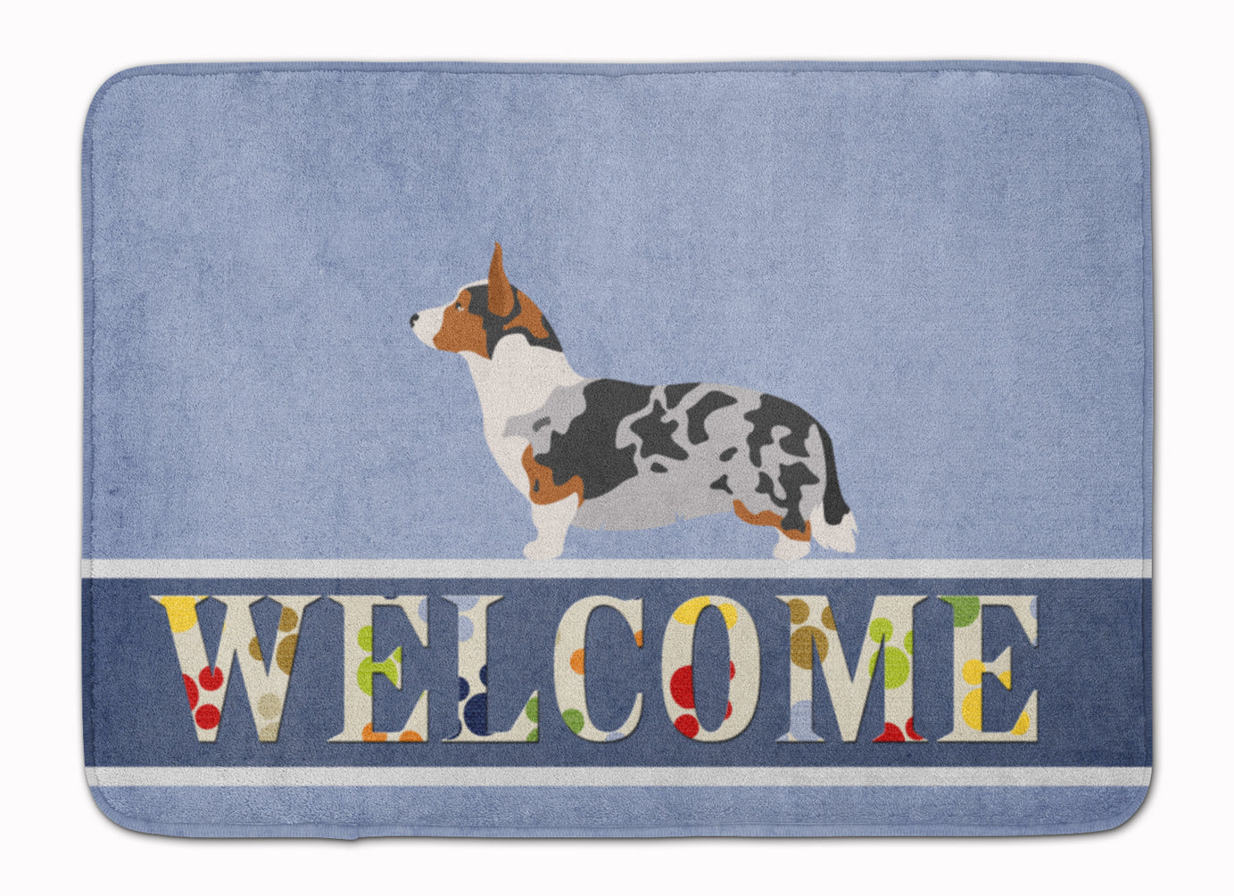 Welsh Corgi Cardigan Welcome Machine Washable Memory Foam Mat BB8313RUG - the-store.com