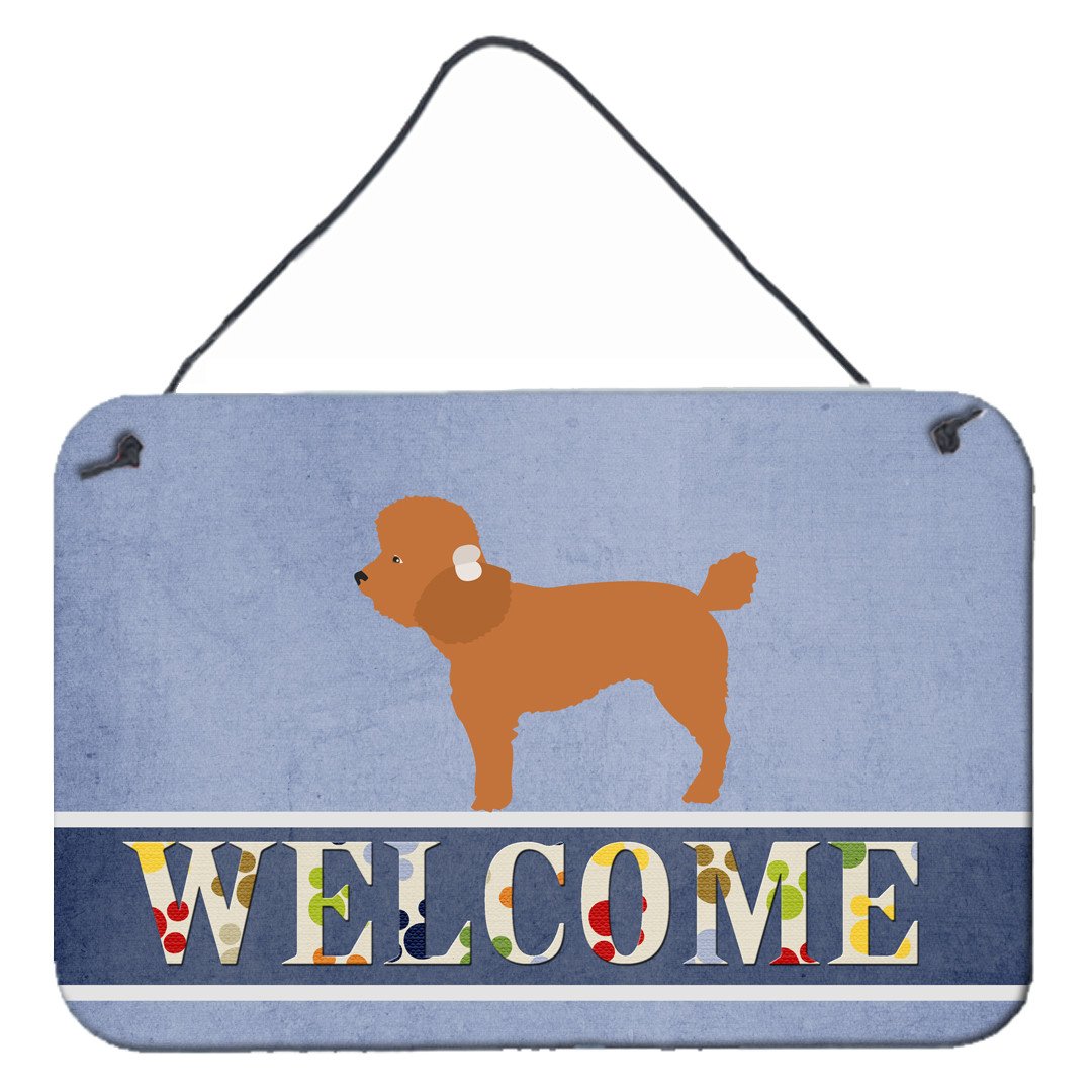 Toy Poodle Welcome Wall or Door Hanging Prints BB8316DS812 by Caroline&#39;s Treasures