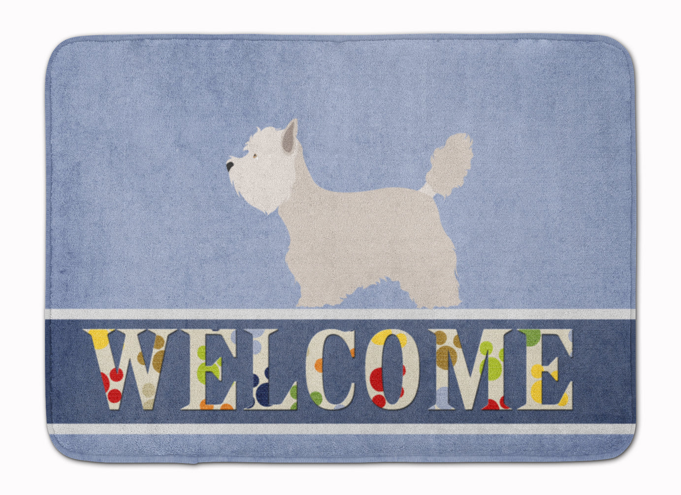 Westie Welcome Machine Washable Memory Foam Mat BB8318RUG - the-store.com