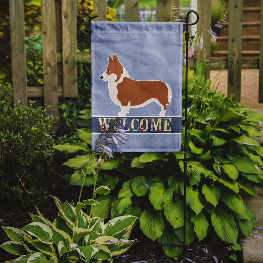 Pembroke Welsh Corgi Welcome Flag Garden Size BB8320GF  the-store.com.