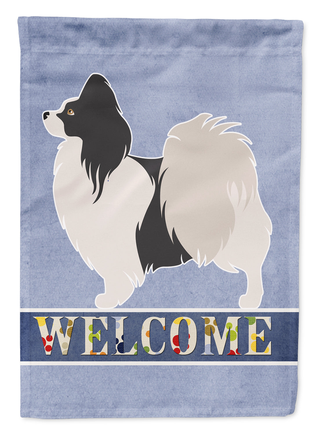 Papillon Welcome Flag Garden Size  the-store.com.