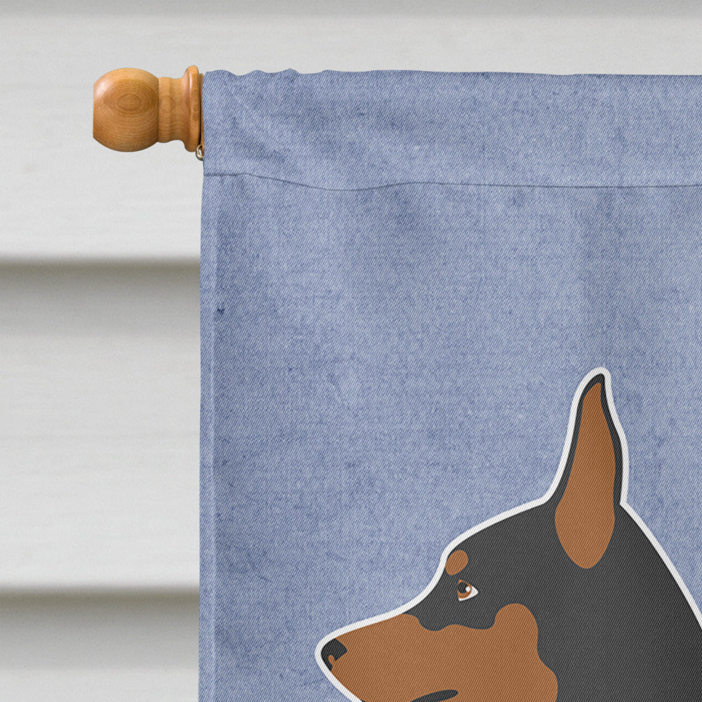 Miniature Pinscher Welcome Flag Canvas House Size BB8323CHF  the-store.com.