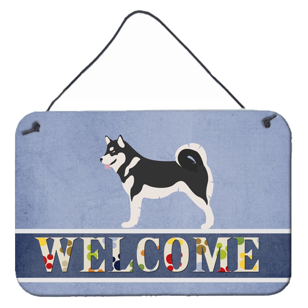 Alaskan Malamute Welcome Wall or Door Hanging Prints BB8324DS812 by Caroline's Treasures