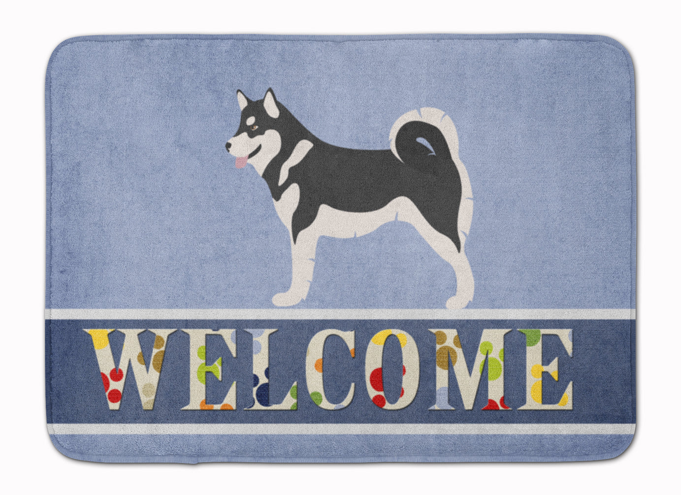 Alaskan Malamute Welcome Machine Washable Memory Foam Mat BB8324RUG - the-store.com