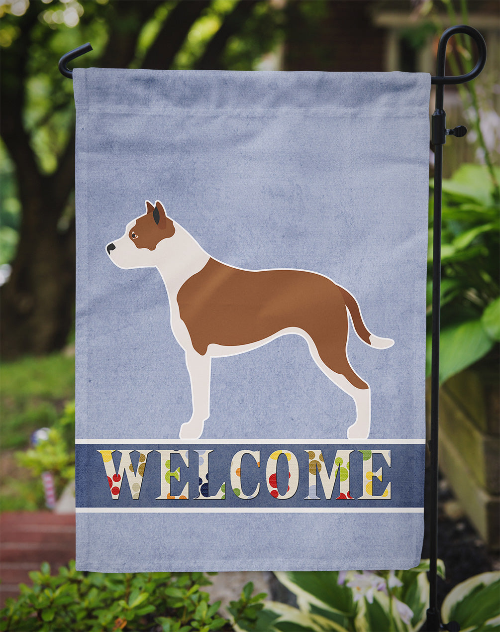Pit Bull Terrier Welcome Flag Garden Size BB8325GF  the-store.com.
